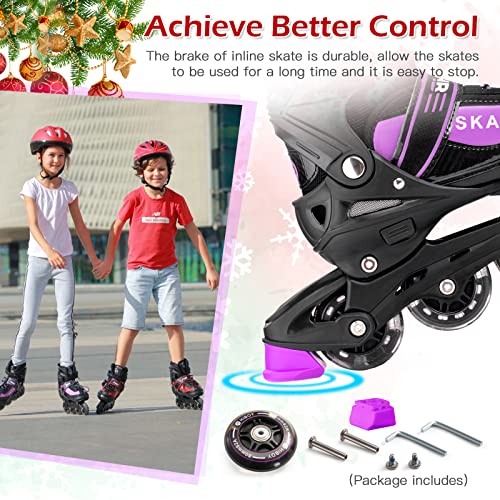 Hiboy Adjustable Inline Skates with All Light up Wheels, Outdoor
