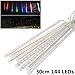 AGPtek 8-Pieces Waterproof RGB Multi-color Meteor Shower Lights, 144 LEDs, 30cm