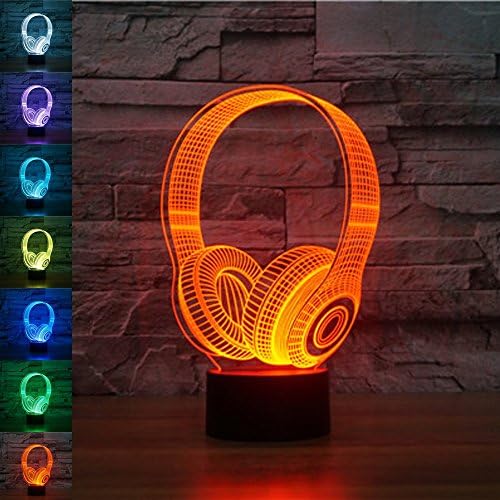 3D Phantom Light ,Touch Switch 7 Color 3D Optical Table Lamp Living Room Bedroom 3D Decorative Lights Children's Bedroom Night Light with Acrylic Flat And ABS Base And USB Cable