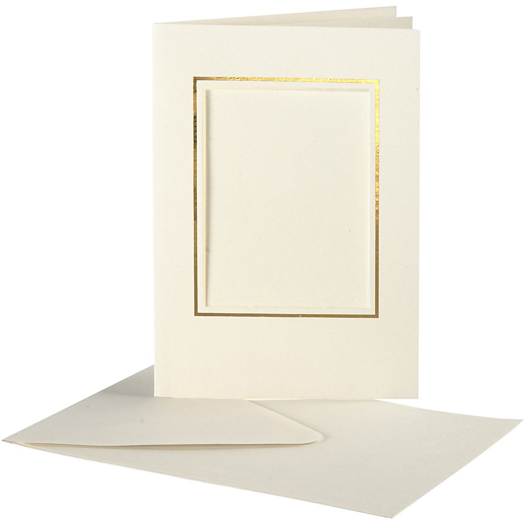 Creativ Company 23726 10-Piece Passepartout Card, Off-White