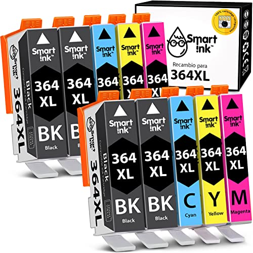 Smart Ink Compatible Ink Cartridge Replacement HP 364 XL 364XL High Yield Pack (4BK & 2C/M/Y) for HP Photosmart 5510 5514 5515 5522 5525 6510 6520 6525 Deskjet 3520 3524 Officejet 4620 46222