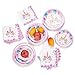 Unicorn Paper Plates and Napkins - Daughters Girls Birthday Party Decorations Unicorn Themed Birthday Party Supplies for Girls Unicorn Party and Baby Shower Decoration, Serves 16 Guests