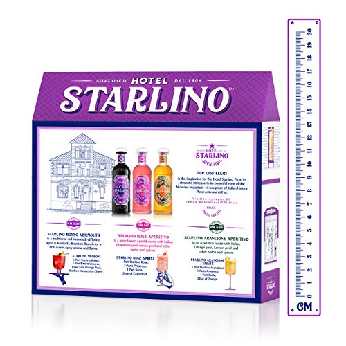 Starlino Aperitivo Geschenkset 3x10cl 17% Vol - Original Italienische Weinaperitife aus Turin für köstliche Cocktails und Spritz Drinks - ideal als Geschenk (3x10cl Flasche) – Bild 3