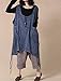 Mordenmiss Women's Summer Vest Dress Pull-Up Hem Top Blue, X-LARGE