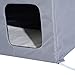 PawHut Double Heated Portable Indoor Cat Shelter House, Grey