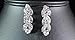 Janefashions Floral Clear White Austrian Rhinestone Crystal Necklace Earrings Set Wedding Party Bib Statement Bridal Jewelry Set Prom N1601 Silver