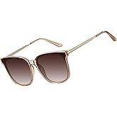 HAOLOTA Polarized Sunglasses for Women UV Protection Oversized Cat Eye Lightweight Trendy Shades