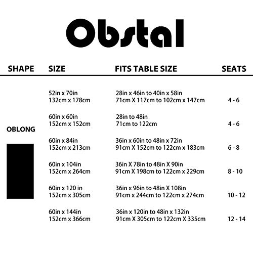 4 Obstal+210GSM+Rectangle+Table+Cloth