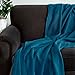 COTTON CRAFT Soft Cotton Thermal Blanket - Plush Herringbone Twill - All Season Luxurious Breathable Skin Friendly Lightweight Cooling Throw Blanket - Sofa Couch Travel Camping Dorm - Full Queen Teal