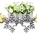Novelty Glittered Christmas Decoration Fanci-Frames Party Accessory Grey Snowflake Eyeglasses