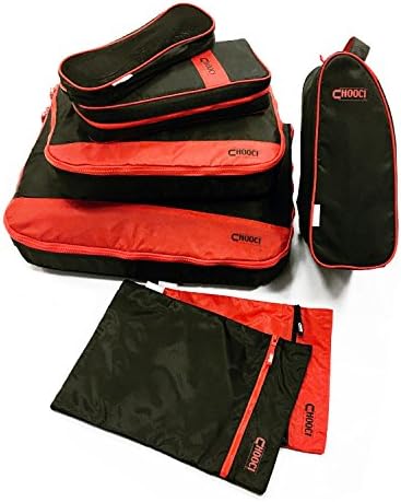 Ultralight Packing Cubes Travel Essentials – First Thing to Check in Packing List - 7 Set Travel Luggage Super Compression Organizing Cubes for Holiday Vacation, Business Trip, Weekend Trip, Camping