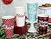 Greenhouse Compostables, Merry Christmas Paper Cups, 50 ct, 16oz - 100% Compostable, Red and Black Buffalo Check Plaid, Disposable Holiday Party Drinkware