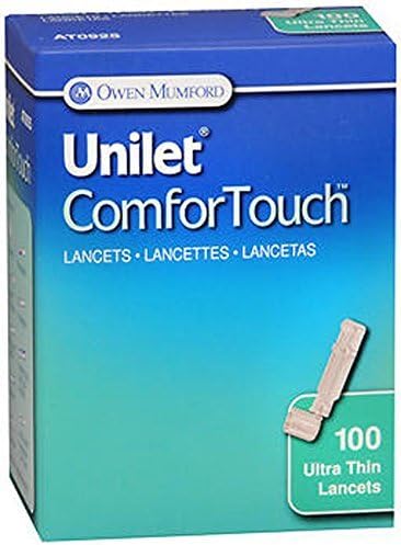 Unilet ComforTouch Ultra Thin Lancets 28G - 100 per box - Buy Packs and Save (Pack of 3)