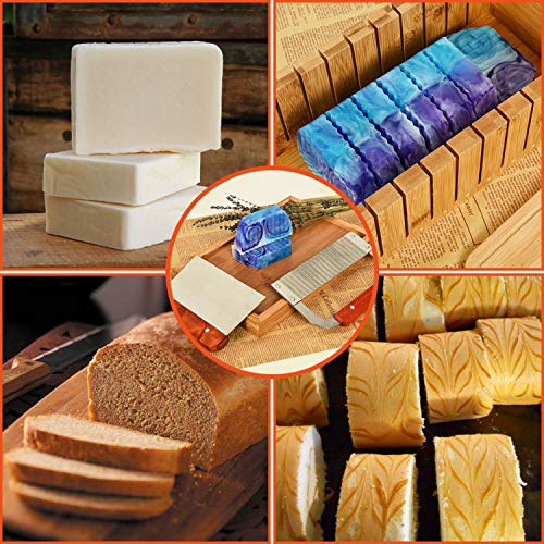 YoleShy Soap Cutter Set, Wood Molds Tool for Soap Making Loaf Cutting