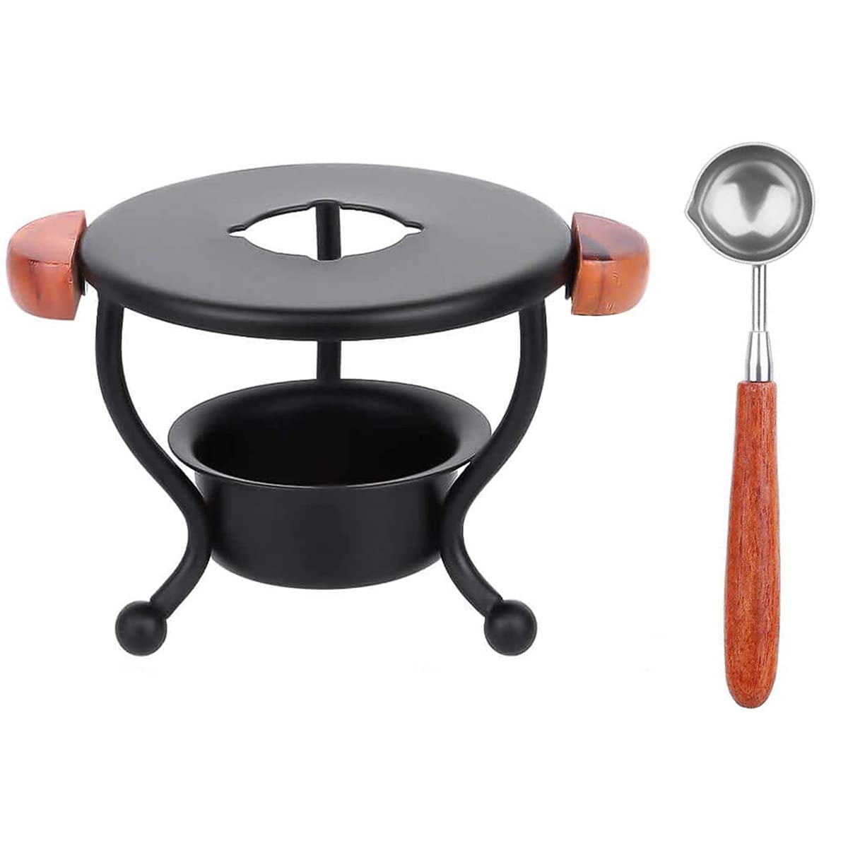 Wax Seal Kit, DesignerBox Wax Seal Warmer Wax Seal Stamp Set Melting Furnace Tool with Wax Melting Spoon for Melting Wax Seal Sticks or Beads, Wax Seal Spoon Holder for Letter Envelope Sealing (#A)