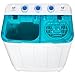 Best Choice Products Portable Mini Twin Tub Compact Washing Machine and Dryer Combo, 18-Pound Load Capacity, w/ 15-Minute Timer, Drain Hose, Spin Dry Cycle, White/Blue