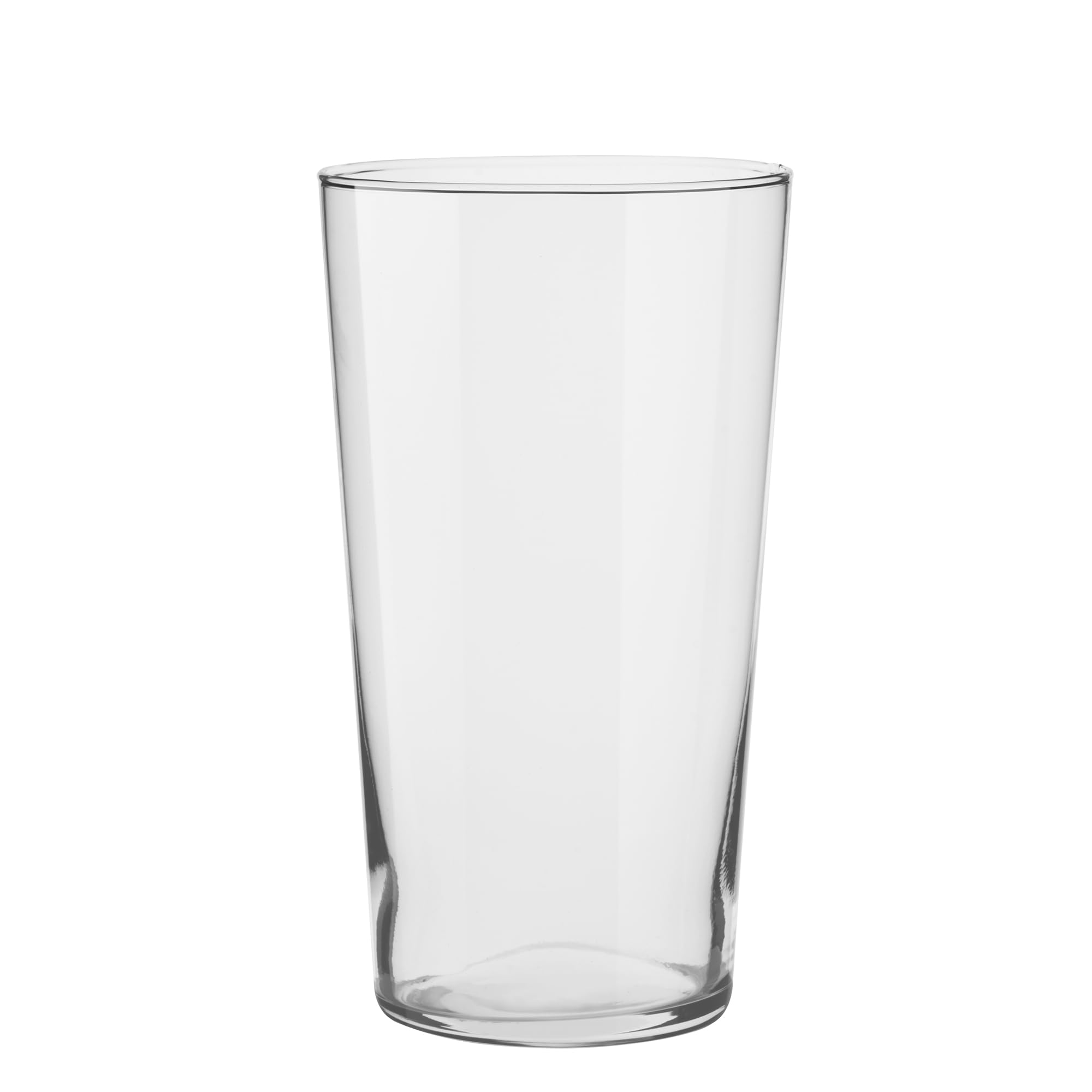 Trend for Home Flower Vases for Living Room H: 25 cm Glass Vases for Flowers Conical Vase Tall Vase for Pampas Grass Round Vase |Transparent | Ø 14 cm | Alyssa