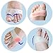 Cerkos Gel Toe Separators Straightener Bunion Protector Corrector with Metatarsal Pad Feet Care for Immediate Pain Relief, 2 Piece