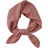 Pemilosci Premium Double Layer Cotton Bandana Head Hair Neck Scarf Scarves, Headband, Head Wrap for Women 28 x 28 inch