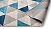 Well Woven Isometry Blue & Grey Modern Geometric Triangle Pattern Area Rug 3'3 x 5 Soft Shed Free Easy to Clean Stain Resistant