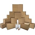 UBOXES Moving Boxes - 2 Room Bigger Smart Moving Kit - 28 Boxes,Tape, more