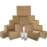 UBOXES Moving Boxes - 2 Room Bigger Smart Moving Kit - 28 Boxes,Tape, More | Storage Supply and Accessories for Wrapping and Shipping Fragile Items, Designed for Home or Indoor/Outdoor Use