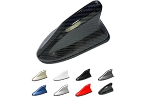 WELCAPAC Car Shark Fin Antenna Cover, Roof Aerial Base AM/FM Radio Signal for Car SUV Truck, Vehicle Shark Size 6.3 * 3 * 2.7 Inch Measure if it can Cover The Old Antenna (Carbon Fiber Color)