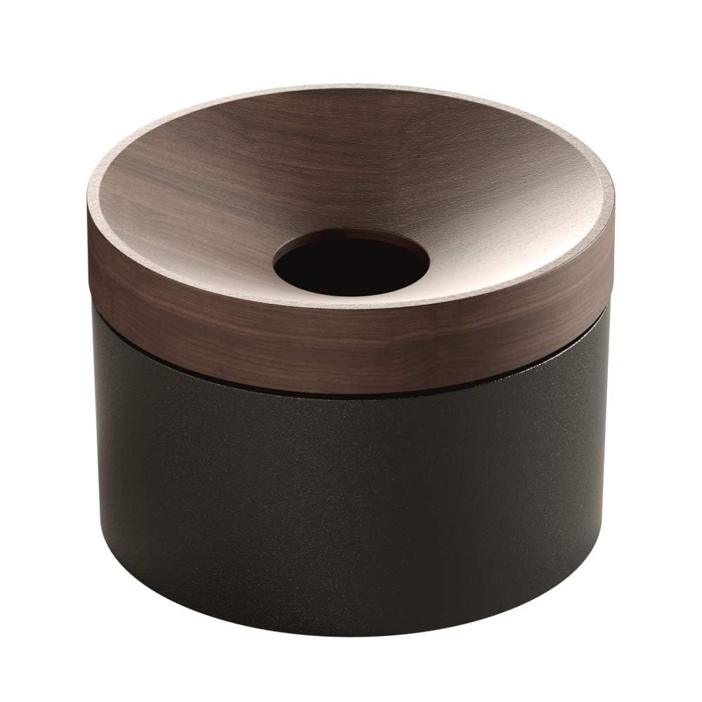 mordeco Revov Coin Storage II, Beech Wooden Lid Storage Box with Magnetic Rotating, Aluminum Coin Bank, Money Saver, Gift, Mother's Day, Designed for All US Coins (Black)