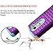 STARSHOP LG Power Case, Slim Dual Layer Armor Phone Case Cover with Spot Diamond Teal/Purple