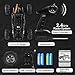 RC Cars PROTECTOR 1/12 Scale 4WD Off-Road Buggy 38 KM/H High Speed with LED Lights, 2.4 GHz Radio Controlled All Terrain Waterproof Trucks RTR Electric Power 2 Rechargeable Batteries 7.4 V 1500 mAh