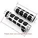 Chrome Billet Aluminum Bar End Cap Black Soft Gel Rubber Hand Grips w/ Palm Rest Fits Custom Motorcylce 7/8