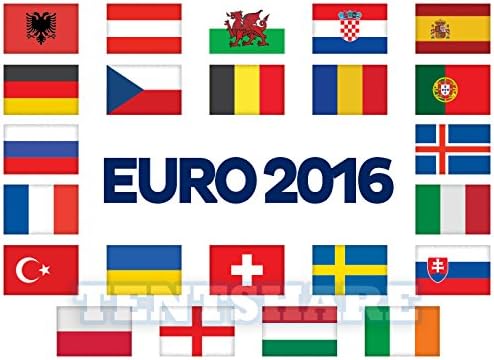 2016 Euro Cup Football Soccer Flags 24 Teams 2x3 Foot
