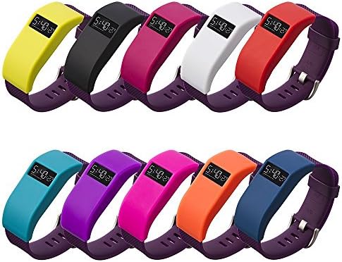 Bosmix Band Cover Cases, 10-Pack Soft Silicone Protector Case Accessory with Anti Dust Plugs for Fitbit Charge / Fitbit Charge HR(No Tracker, No Band)