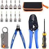 Glarks 486Pcs Wire Crimper Tool Kit - SN-28B Ratchet Crimper With Dupont Connectors AWG28-18