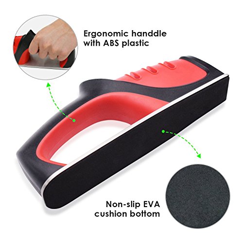 Heavy-Duty Kitchen Knife Sharpener - GUYUCOM - 3 Stage Sharpening System with Humanized Design of Handle Non Slip Base For Household Kitchen, Restaurant, Suitable for Various Cutlery - Thumbnail 2