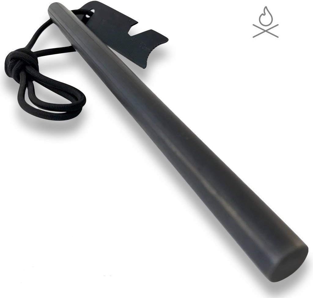 ZHMFBOD Ferro Rod 1/2” Thick 5" Lengths Backpacking Ferrocerium Rod Kit 20,000 Grit Fire Starter with Multi-Tool Striker