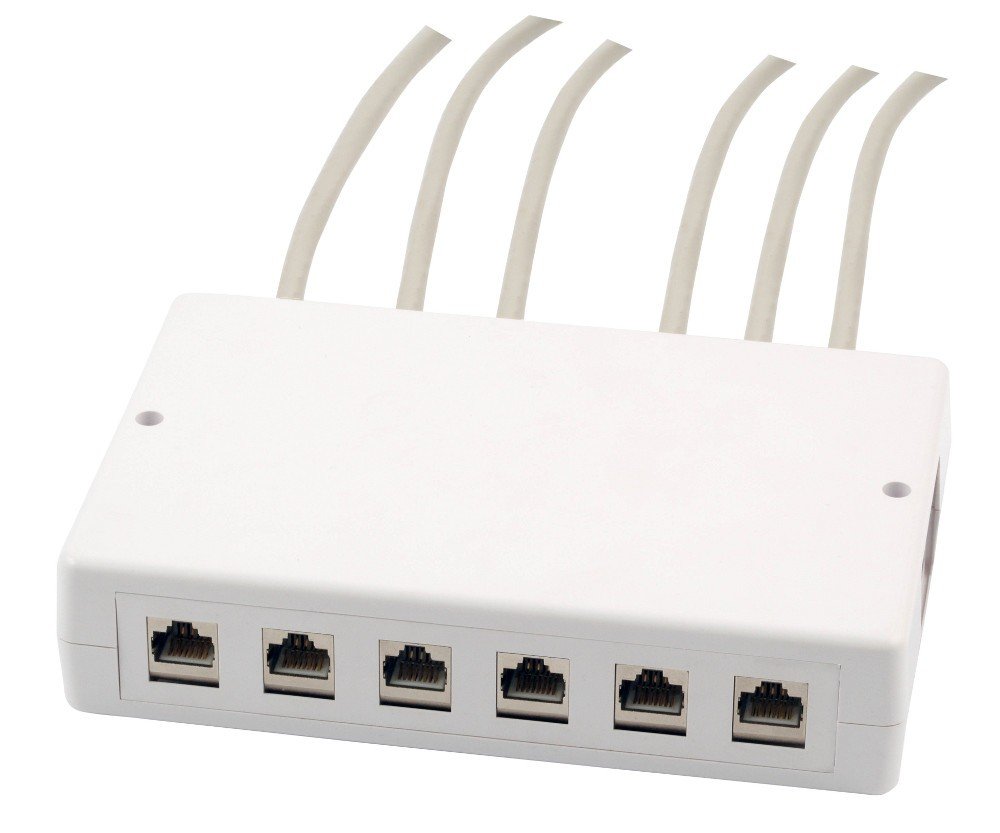 EFB-Elektronik Keystone Distribution Box AP 6/12 Port Surface Mounted Box for Modules Plastic Housing for Clean Installation Surface-Mounted