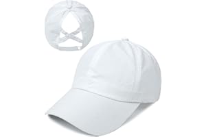 Nanwansu Womens Criss Cross Ponytail Baseball Cap Adjustable Messy Bun Mesh Quick Drying Hat