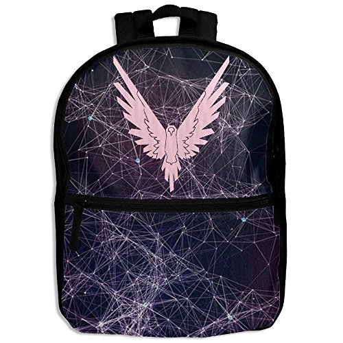 Ghostdeadly Pink Logan Paul Logo Maverick Unisex Full 3D Printed Width Zipper Kids' Backpacks For Girls Youth
