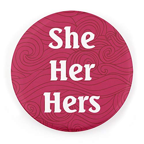 Buttonsmith Pronoun Set 1.25" Button - Pack of 100 - Union Printed and Union Made - Made in the USA