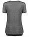 Jazzco Women's Scoop Neck Short Sleeve Pleated Blouse T Shirt