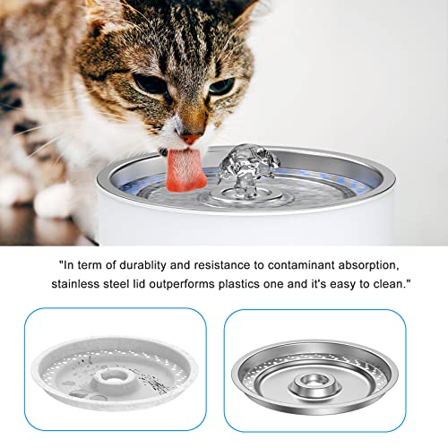 Wonder Creature Cat Water Fountain with Stainless Steel Lid, 2.4L/81oz