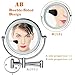 Moon Moon 7-Inch LED Lighted Wall Mount Makeup Mirror with 1X/3X Magnification，Double-Sided Lighted Makeup Mirror