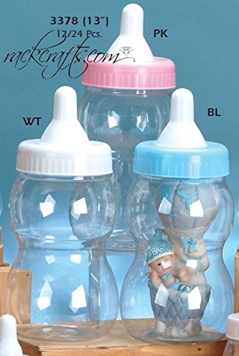 rackcrafts.com Jumbo Large Bottle Baby Shower Nursery Party Favor Decoration Plastic Piggy Bank (Light Blue)