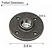 TSP Floor Flange Industrial Pipe 1/2-Inch Black Iron Flanges-1/2 DIY Furniture Decor 10 Pack Malleable Threaded Plumber Fitting-Perfect for Vintage Steampunk Lamps Shelving Plumbing, 1/2