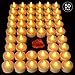 Pandaing Lasts 2X Longer Flameless Tealight Candles [50 Pack, Batteries Included], Realistic Tea Lights Candles, Flickering Bright Tealights, Battery Operated Unscented Candles