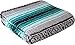 El Paso Designs Mexican Yoga Blanket – Colorful Falsa Serape Throw for Yoga, Beach, Picnic, Saddle, or Home Décor – Soft Woven Boho Blanket (Teal, Gray and Mint)