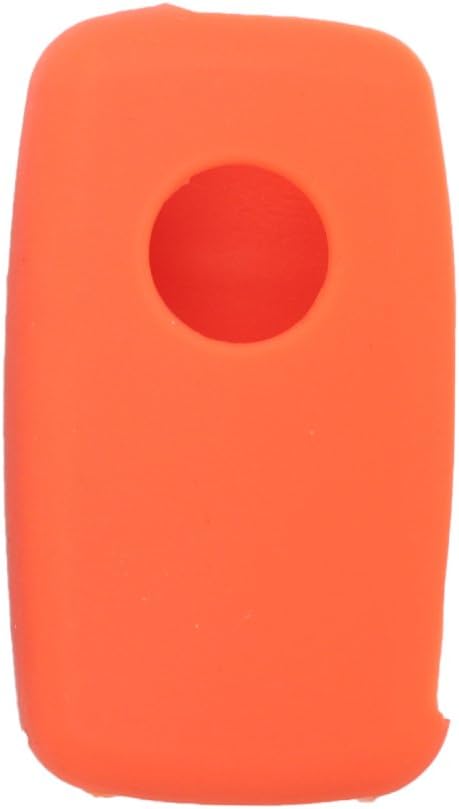 BROVACS Silicone Cover Protector Case Holder Skin Jacket Compatible with VOLKSWAGEN Passat Golf Bora Touran Polo 2 Button Flip Remote Key Fob CV9805 Orange - Image 3