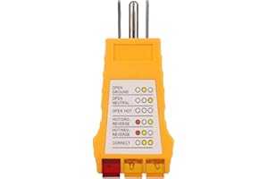 Outlet Tester, Socket Circuit Tester Plug in Checker for Standard North American AC Outlets Electrical Tool Receptacle Socket