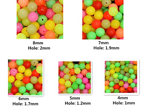 Toasis 1000pcs Colorful luminous Glow Fishing Beads (7mm) - Thumbnail 3